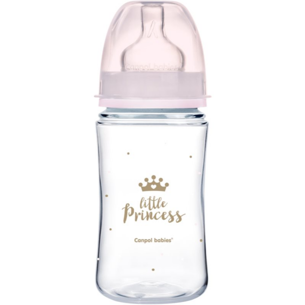 Canpol babies Royal Baby cumisüveg 3m+ Pink 240 ml-Ár