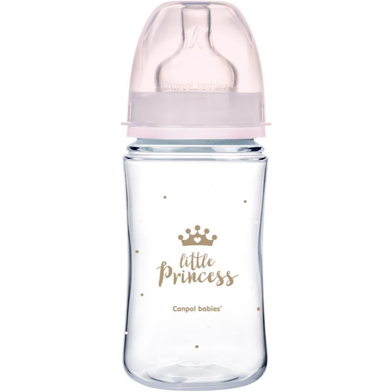 Canpol babies Royal Baby cumisüveg 3m+ Pink 240 ml-Ár