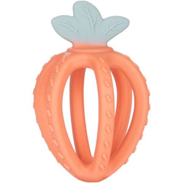 Canpol babies Silicone Sensory Teether Strawberry Orange rágóka Orange 3m+ 1 db-Ár