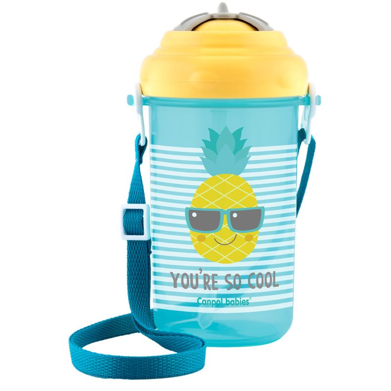 Canpol babies So Cool Bottle gyerekkulacs szívószállal Ananas 12m+ 400 ml-Ár