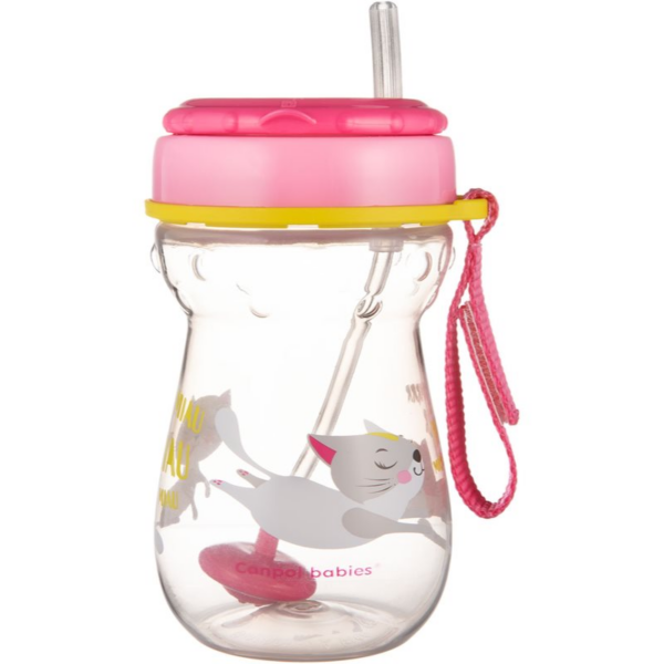 Canpol babies Sport Cup bögre szívószállal 9m+ Pink 350 ml-Ár
