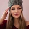 Cap with fleece jeans Roksana K209 + yellow