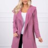 Cape with loose hood dark pink