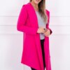 Cape with loose hood in fuchsia color
