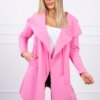 Cape with loose hood in pink color