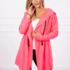 Cape with loose hood pink neon color