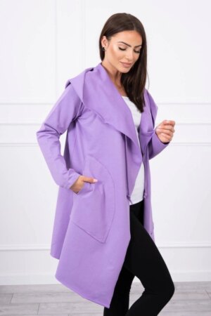 Cape with loose hood purple