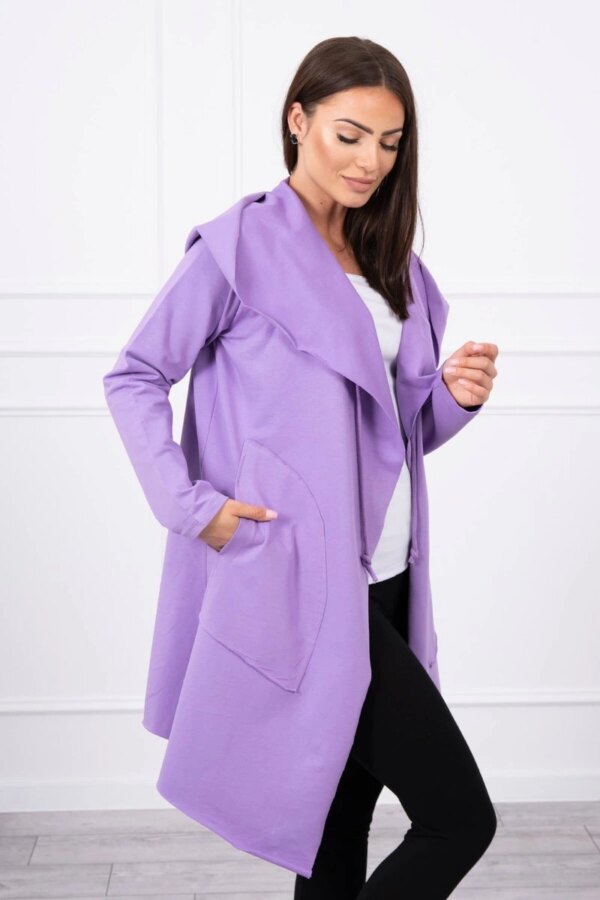 Cape with loose hood purple