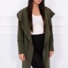 Cape with loose khaki hood