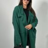 Cape with pockets dark green