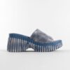 Capone Outfitters Denim Single Strap Wedge Heel Women's Slippers