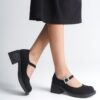 Capone Outfitters Stone Buckled Mary Jane Women's Shoes