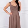 Cappuccino dress with wide straps