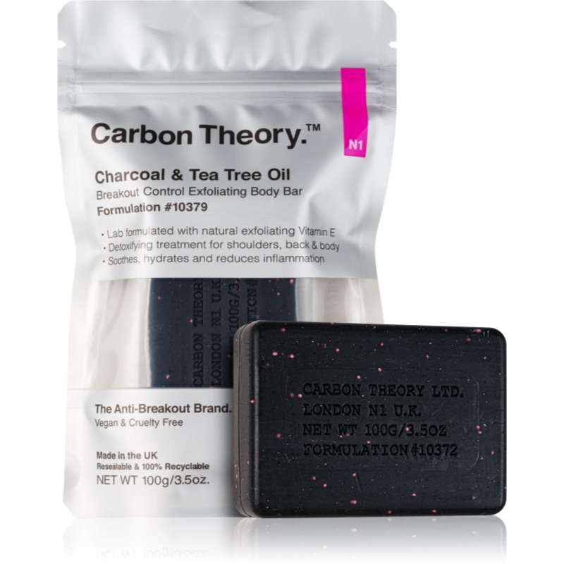 Carbon Theory Charcoal & Tea Tree Oil tisztító testpeeling 100 g-Ár
