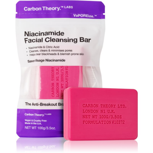 Carbon Theory Facial Cleansing Bar Niacinamide tisztító szappan arcra Pink 100 g-Ár
