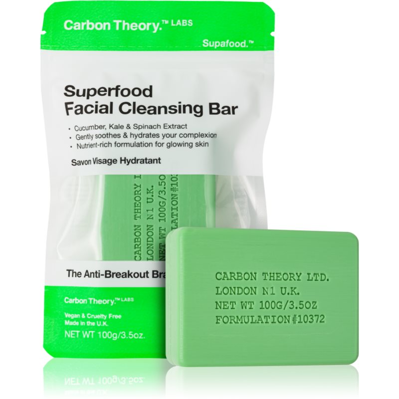 Carbon Theory Facial Cleansing Bar Superfood tisztító szappan arcra Green 100 g-Ár