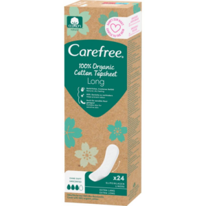 Carefree Organic Cotton Long tisztasági betétek 24 db-Ár
