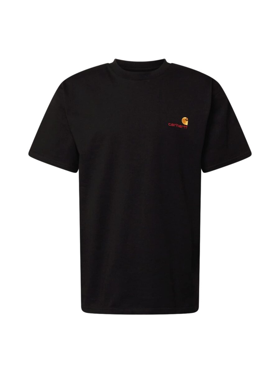 Carhartt WIP Póló 'American Script'  aranysárga / burgundi vörös / fekete-hu