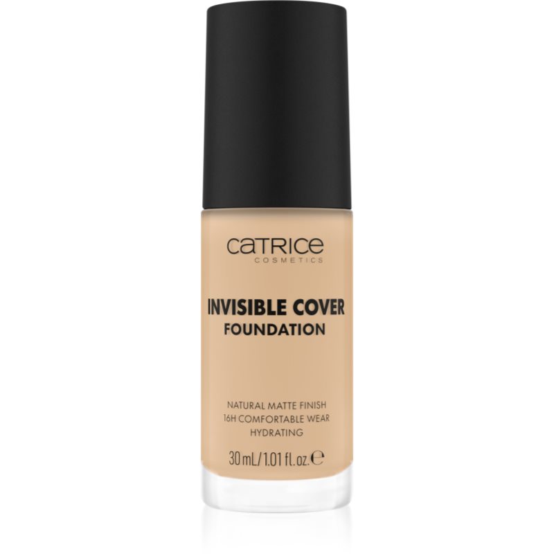 Catrice Invisible Cover Foundation hosszan tartó és erősen fedő alapozó matt hatással árnyalat 005W 30 ml-Ár