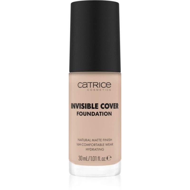 Catrice Invisible Cover Foundation hosszan tartó és erősen fedő alapozó matt hatással árnyalat 007C 30 ml