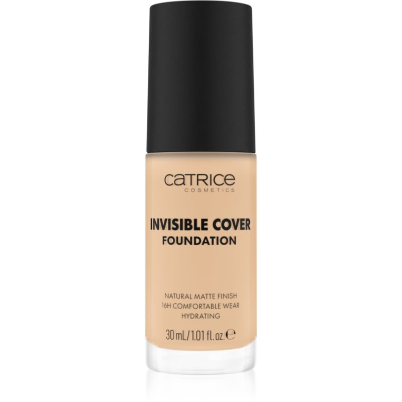 Catrice Invisible Cover Foundation hosszan tartó és erősen fedő alapozó matt hatással árnyalat 010W 30 ml-Ár