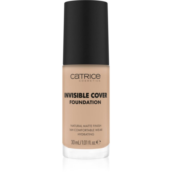 Catrice Invisible Cover Foundation hosszan tartó és erősen fedő alapozó matt hatással árnyalat 015W 30 ml