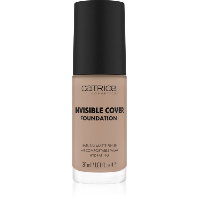 Catrice Invisible Cover Foundation hosszan tartó és erősen fedő alapozó matt hatással árnyalat 025N 30 ml-Ár