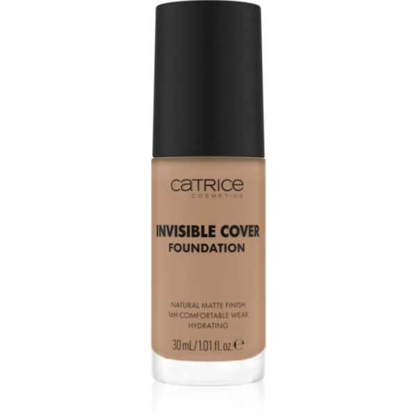 Catrice Invisible Cover Foundation hosszan tartó és erősen fedő alapozó matt hatással árnyalat 032W 30 ml
