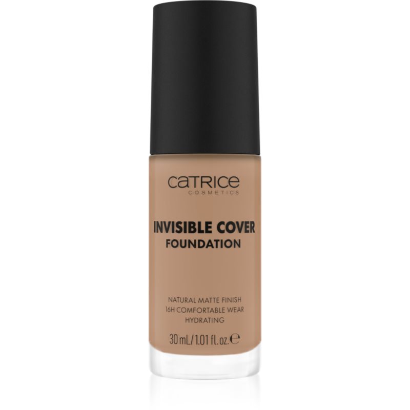 Catrice Invisible Cover Foundation hosszan tartó és erősen fedő alapozó matt hatással árnyalat 032W 30 ml