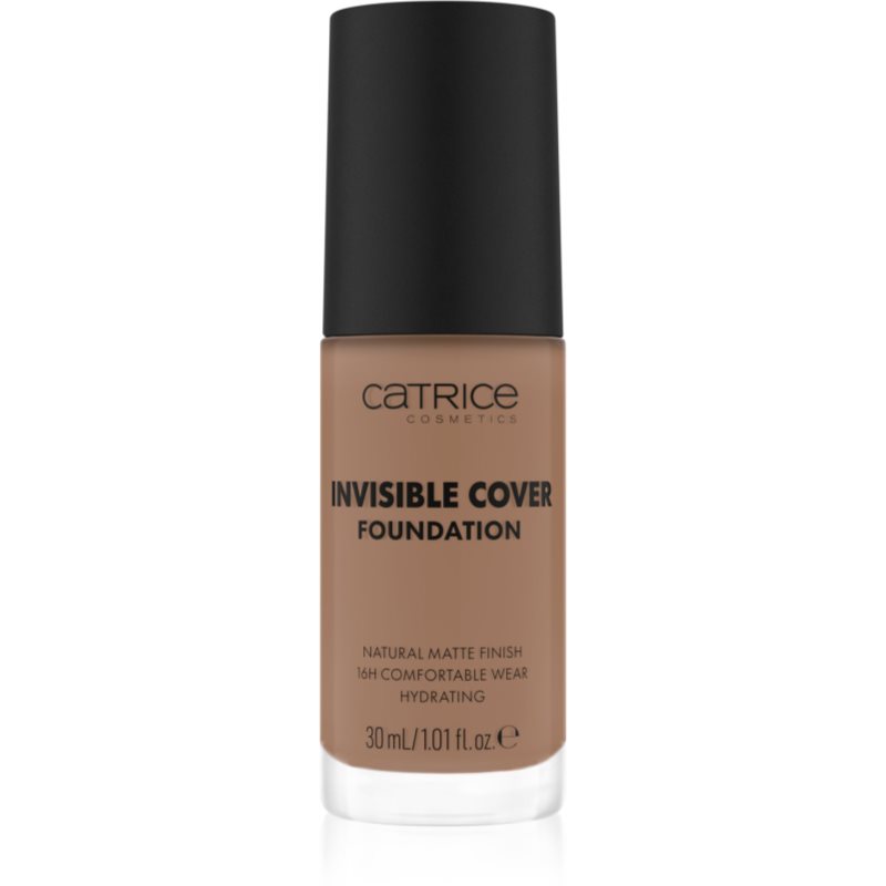 Catrice Invisible Cover Foundation hosszan tartó és erősen fedő alapozó matt hatással árnyalat 047W 30 ml