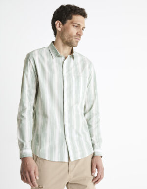 Celio Cotton Shirt Bastripes - Men