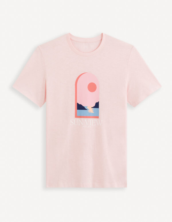 Celio Cotton T-shirt Gebarak - Men's