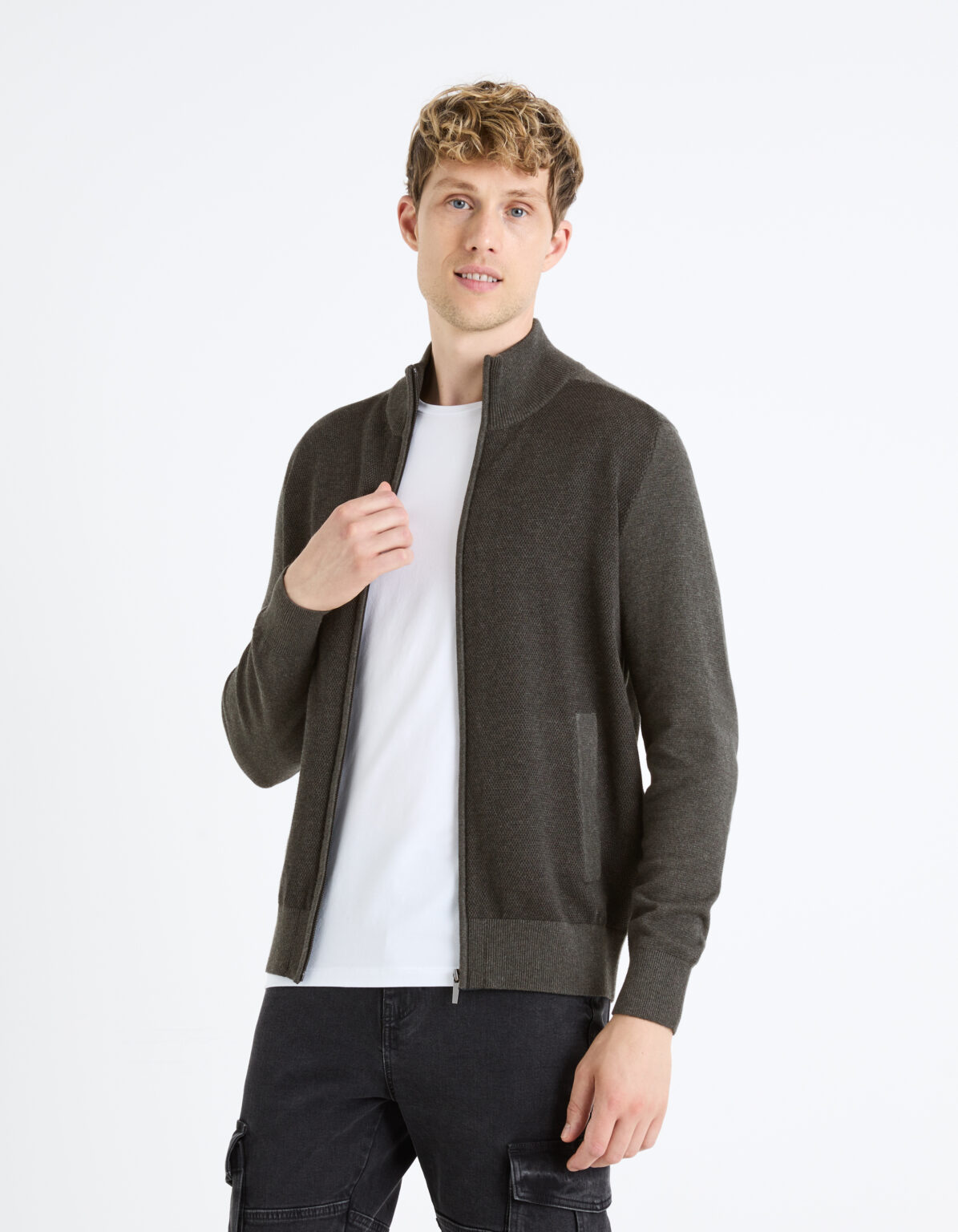 Celio Fegillou Zipper Cardigan - Men's