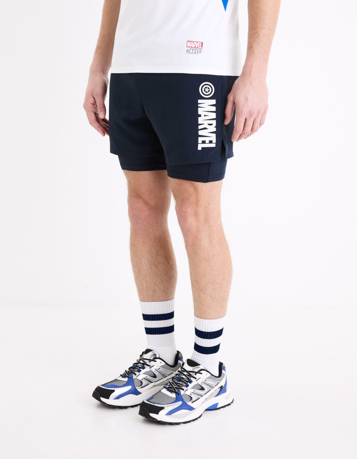 Celio Marvel Sports Shorts - Captain America - Mens