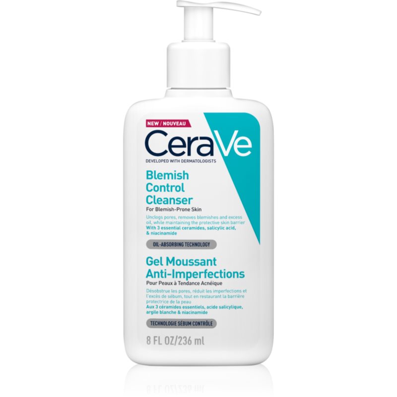CeraVe Blemish Control tisztító gél a pattanásos bőr hibáira 236 ml-Ár