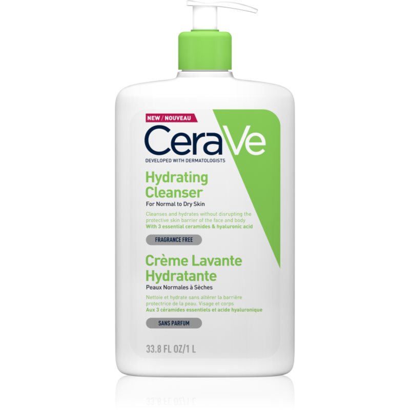 CeraVe Hydrating Cleanser tisztító emulzió hidratáló hatással 1000 ml-Eredeti