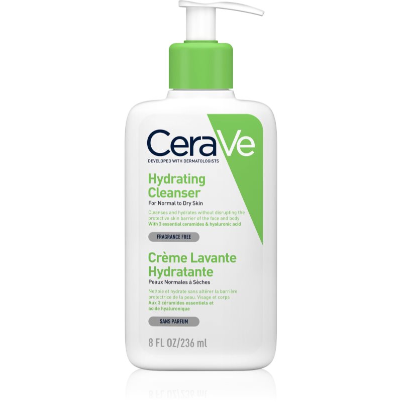 CeraVe Hydrating Cleanser tisztító emulzió hidratáló hatással 236 ml-Eredeti