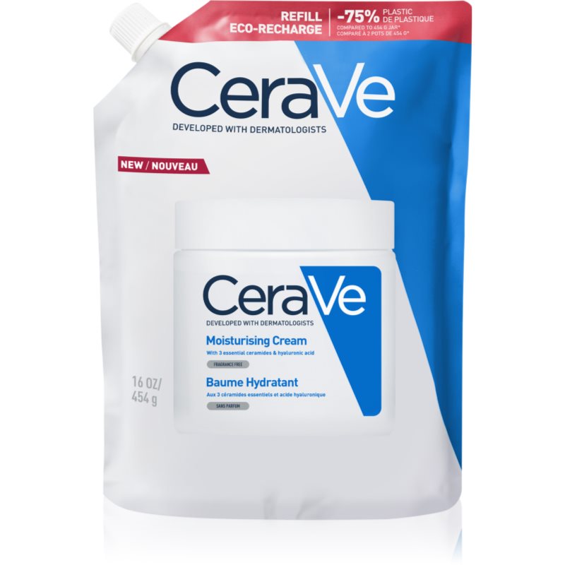 CeraVe Refill Moisturizing Cream hidratáló krém arcra és testre Száraz