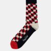Červeno-bílé vzorované ponožky Happy Socks Filled Optic