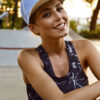 Chambray-Suede Snapback Cap Blue/Beige