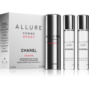 Chanel Allure Homme Sport Cologne Eau de Cologne (1x utántölthető + 2x utántöltő) uraknak 2x20 ml-Eredeti