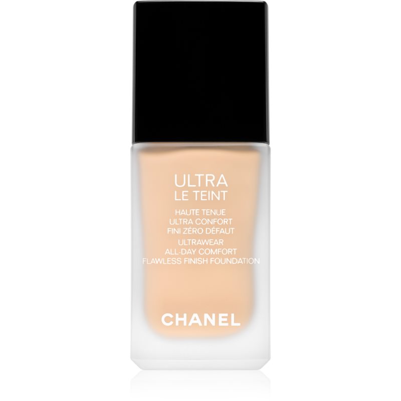 Chanel Ultra Le Teint Flawless Finish Foundation tartós matt alapozó egységesíti a bőrszín tónusait árnyalat B20 30 ml-Ár