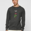 Charcoal Lost Youth Rose Crewneck