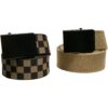 Check And Solid Canvas Belt 2-Pack olive/black