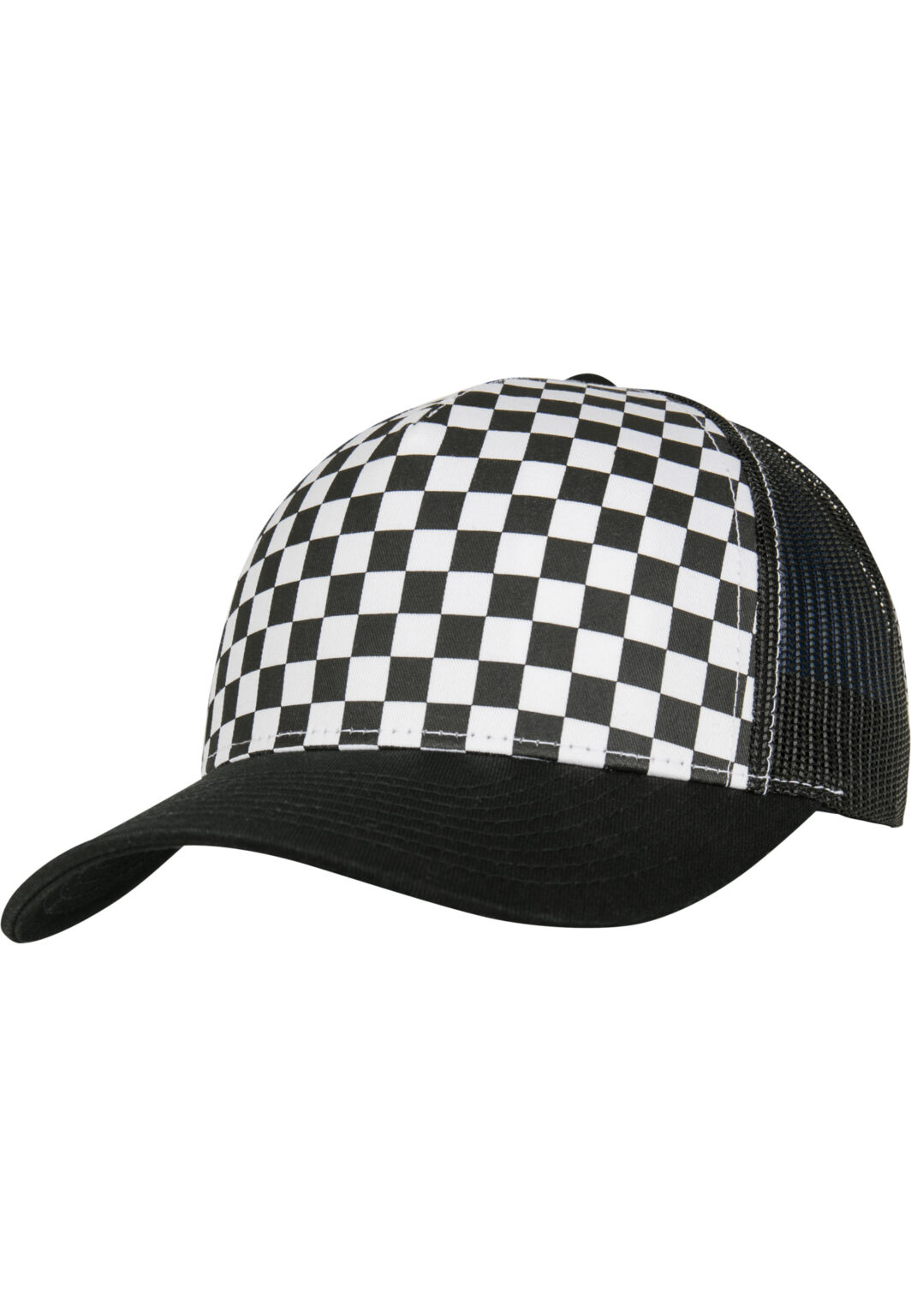 Checkerboard Retro Trucker Black/White