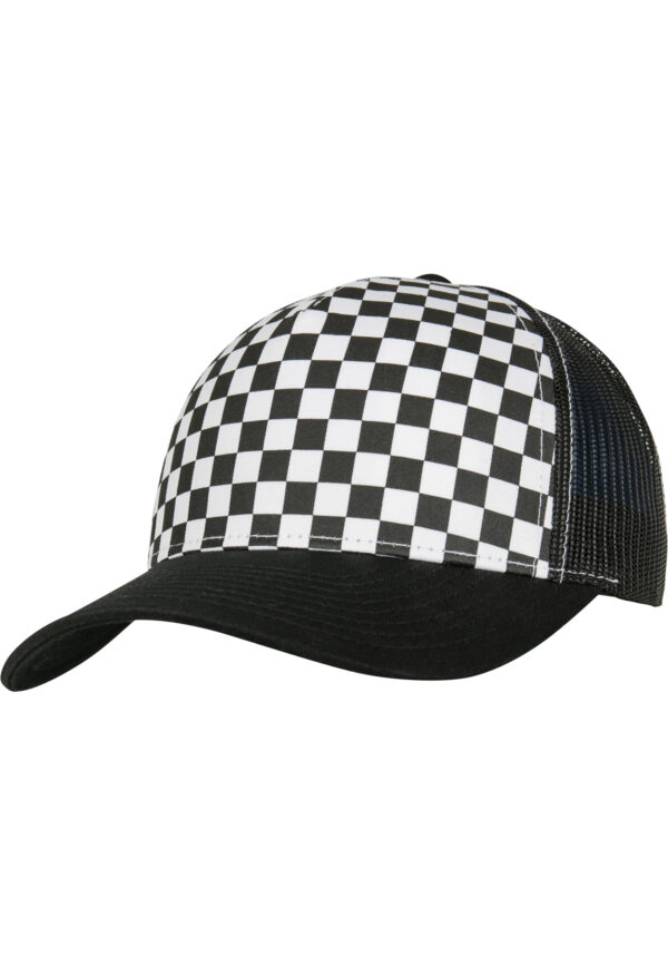 Checkerboard Retro Trucker Black/White