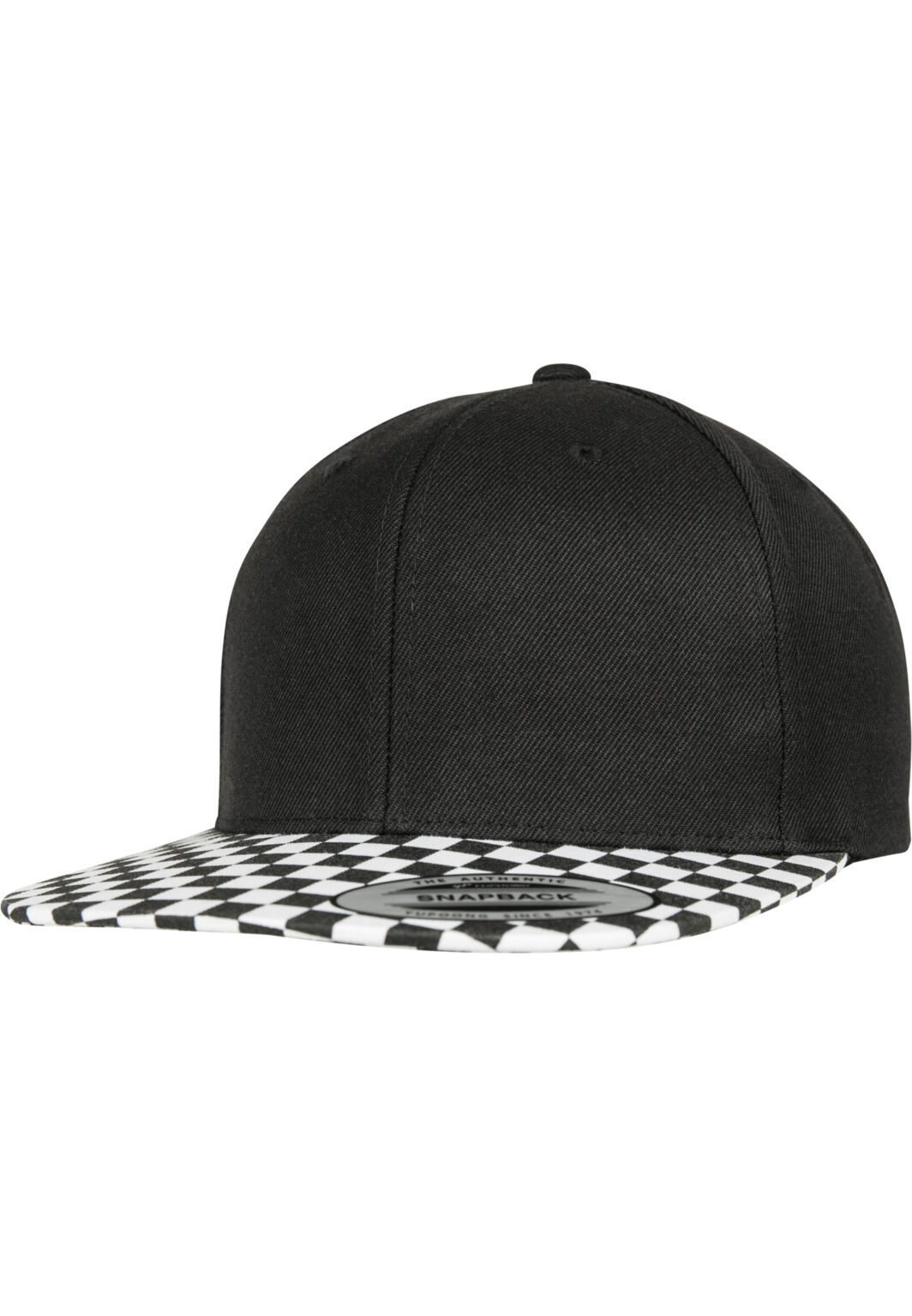 Checkerboard Snapback Black/White