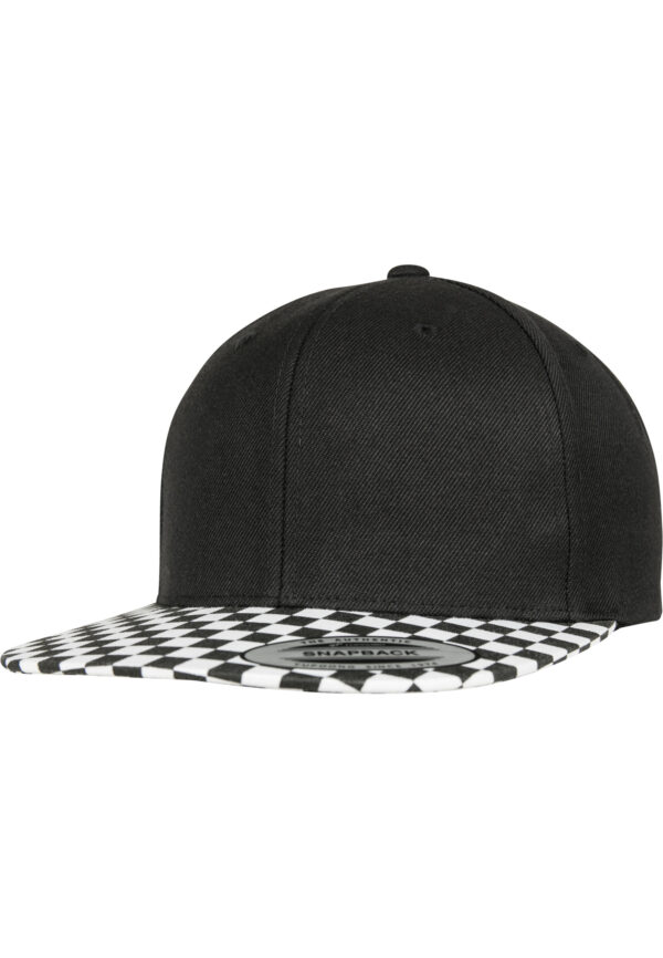 Checkerboard Snapback Black/White