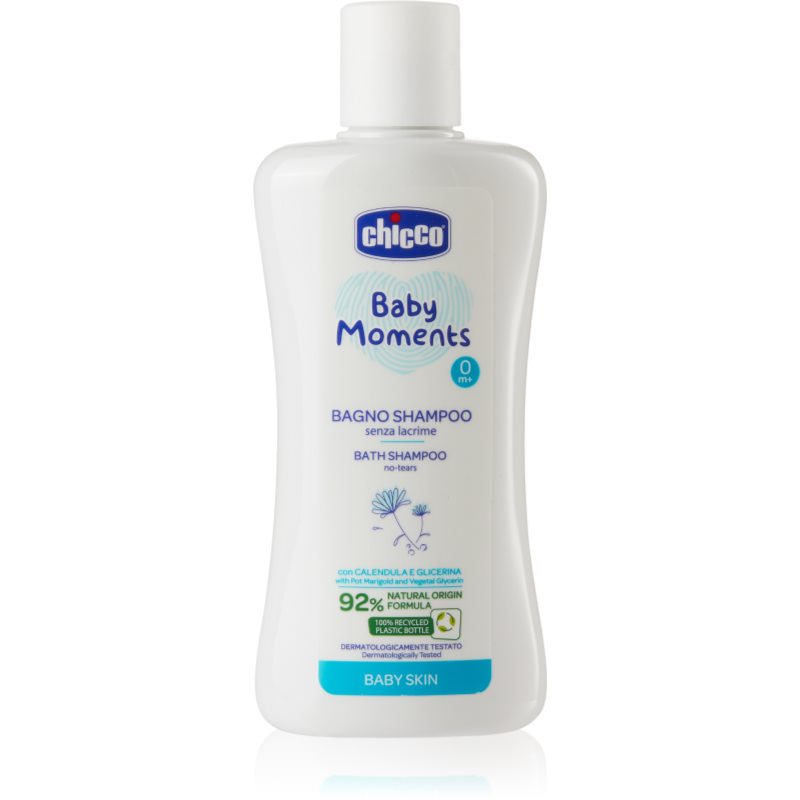 Chicco Baby Moments Bath Shampoo testsampon gyermekeknek születéstől kezdődően 200 ml-Ár