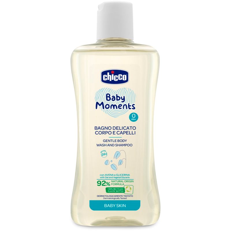 Chicco Baby Moments gyengéd gyermek sampon haj és test 200 ml-Ár